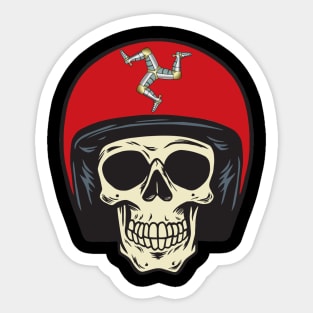 Manx Skull Rider Sticker